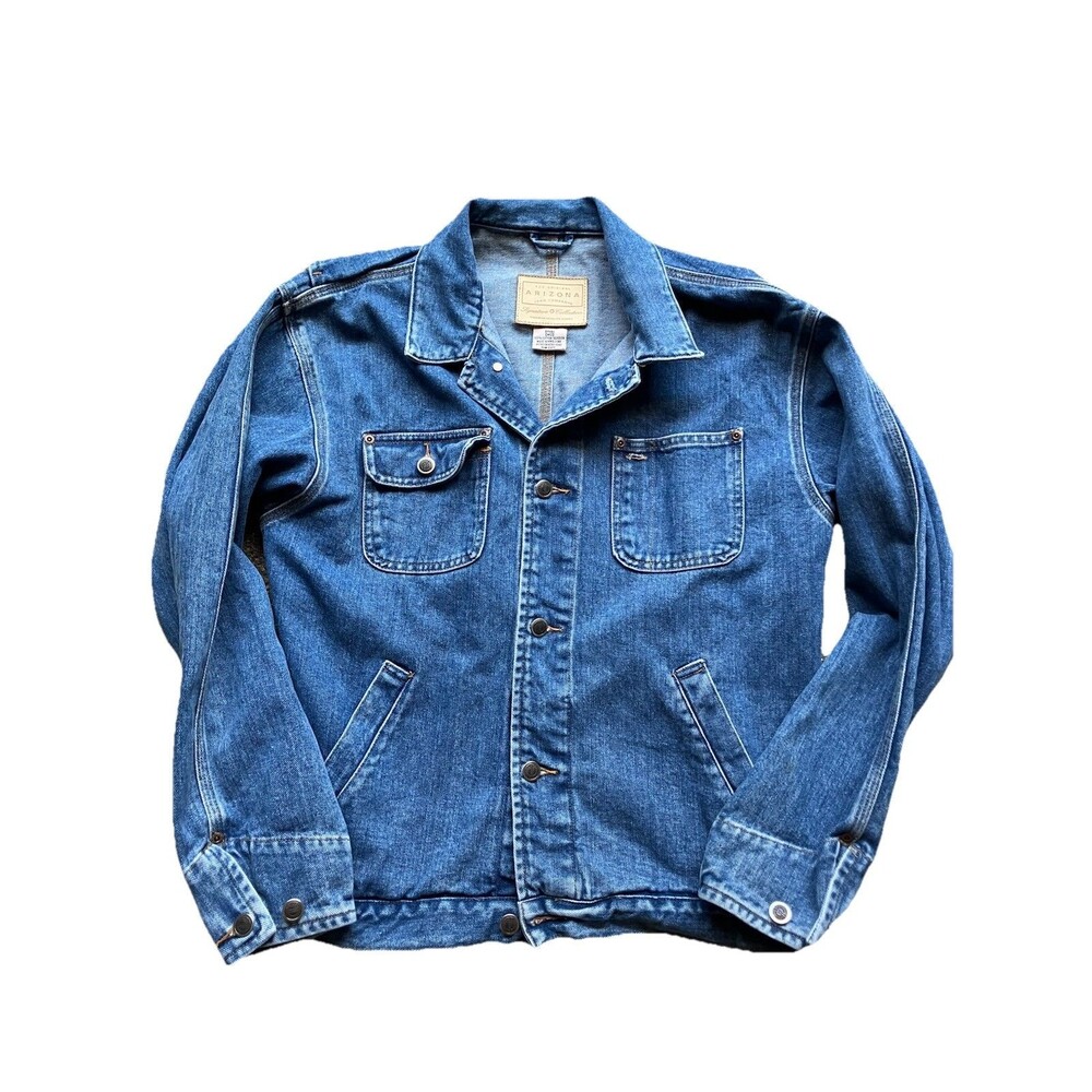 Vintage 90s Arizona Jeans Trucker Style Denim Jacket Made In HK Small